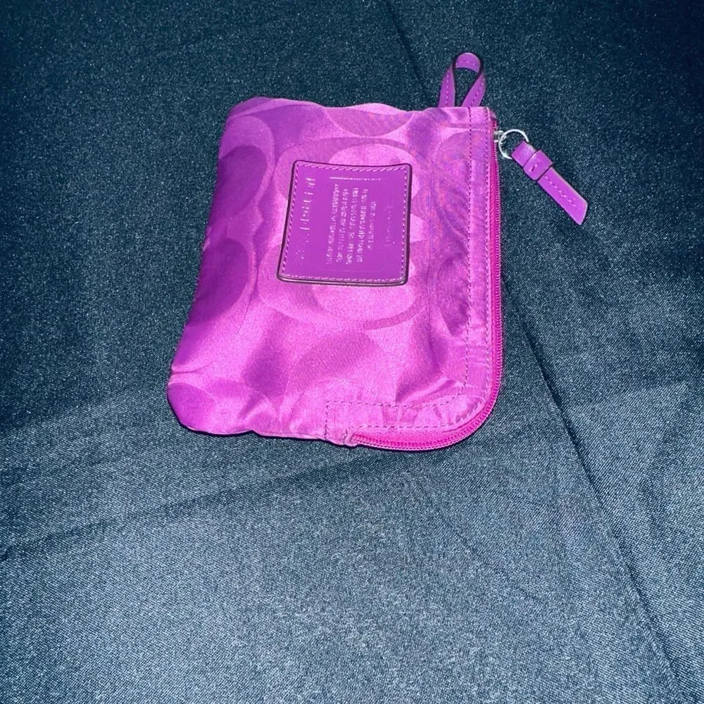 Coach Vibrant Purple Logo Pouch